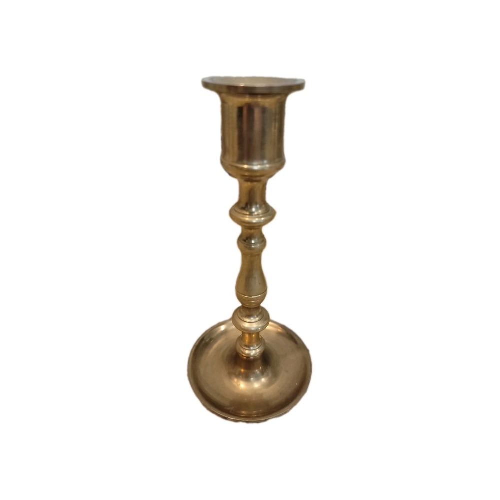 Solid Brass Candlestick Mid Century Vintage Candle Holder Stand 7" Tall